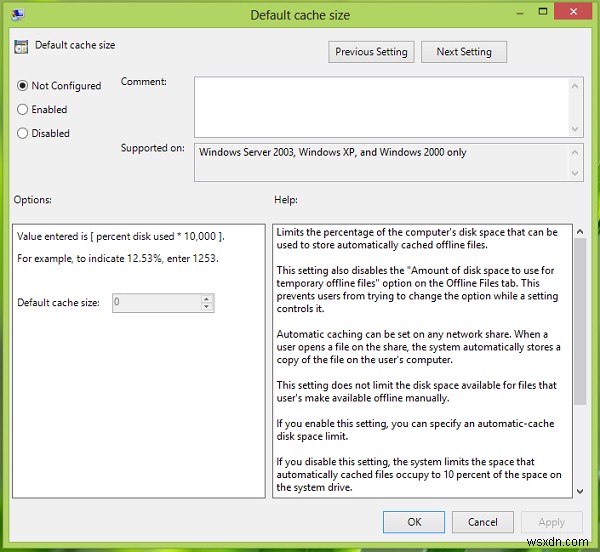 Windows 11/10-এ অফলাইন ফাইলগুলির জন্য ব্যবহার করার জন্য ডিস্ক স্পেসের পরিমাণ কনফিগার করুন 