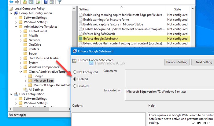 Windows 10-এ Microsoft Edge-এ Google SafeSearch কীভাবে প্রয়োগ করবেন 