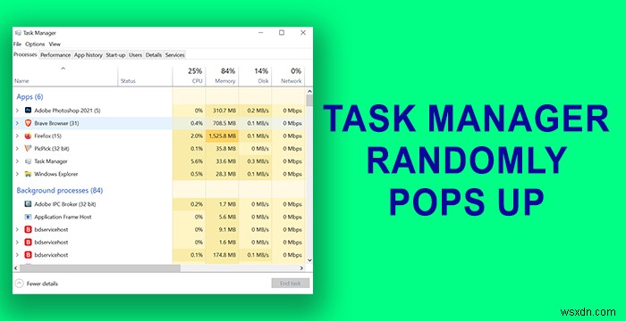 টাস্ক ম্যানেজার taskeng.exe উইন্ডোজ 11/10 এ এলোমেলোভাবে খোলে 