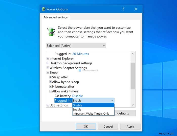 Windows 11/10-এ ওয়েক টাইমারগুলিকে সক্ষম বা অক্ষম করুন৷ 