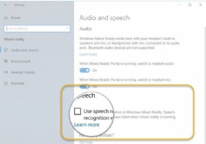 উইন্ডোজ 10-এ উইন্ডোজ মিক্সড রিয়েলিটিতে স্পিচ রিকগনিশন কীভাবে চালু বা বন্ধ করবেন 