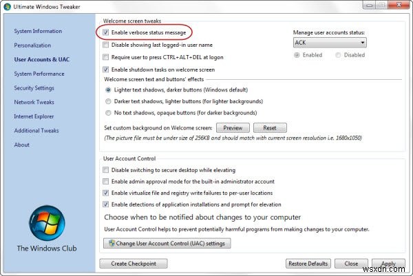 Windows 11/10-এ ভার্বোস বা উচ্চ বিস্তারিত স্থিতি বার্তা সক্ষম করুন 