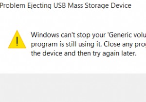 উইন্ডোজ আপনার জেনেরিক ভলিউম ডিভাইস বন্ধ করতে পারে না কারণ একটি প্রোগ্রাম এখনও এটি ব্যবহার করছে 