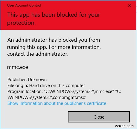 Windows 11/10 এ আপনার সুরক্ষার জন্য MMC.exe অ্যাপ ব্লক করা হয়েছে 