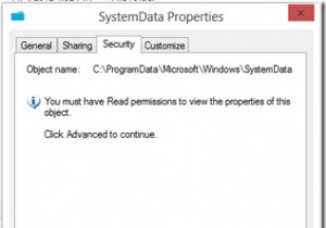 এই বস্তুর বৈশিষ্ট্যগুলি দেখতে আপনার অবশ্যই পড়ার অনুমতি থাকতে হবে 