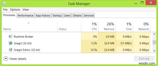 RuntimeBroker.exe ত্রুটি এবং উচ্চ CPU, মেমরি এবং ডিস্ক ব্যবহারের সমস্যা 