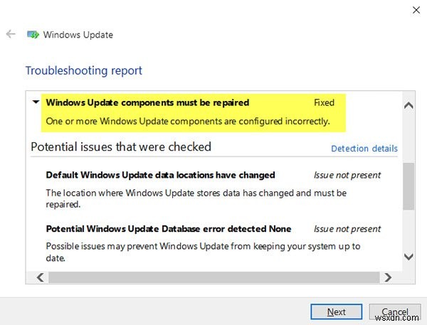 Windows 11/10-এ Windows Update উপাদানগুলি অবশ্যই মেরামত করতে হবে 