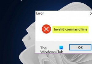 Windows 11/10 এ অবৈধ কমান্ড লাইন স্টার্টআপ ত্রুটি ঠিক করুন 