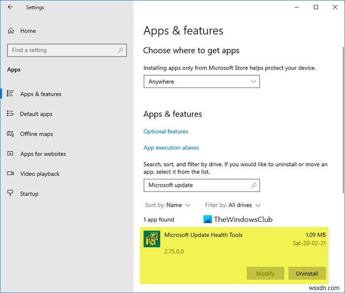 আমি আমার Windows 10 কম্পিউটারে Microsoft Update Health Tools কি দেখছি? 