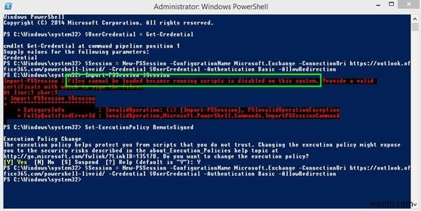 PowerShell:ফাইল লোড করা যাবে না কারণ এই সিস্টেমে চলমান স্ক্রিপ্ট অক্ষম করা আছে 