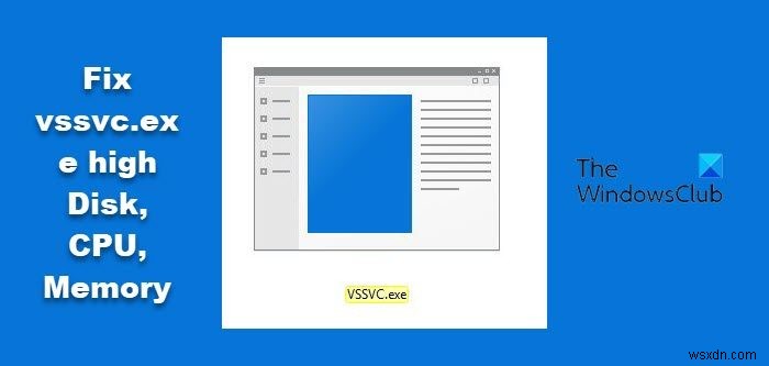 vssvc.exe কি? Windows 11/10 এ vssvc.exe উচ্চ ডিস্ক, সিপিইউ, মেমরি ব্যবহার ঠিক করুন 