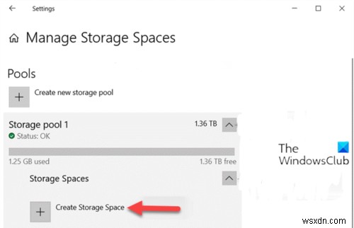 উইন্ডোজ 10 এ স্টোরেজ পুলের জন্য কীভাবে স্টোরেজ স্পেস তৈরি করবেন 