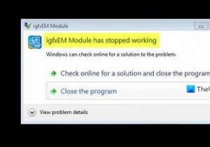ঠিক করুন igfxEM মডিউল কাজ করা ত্রুটি বন্ধ করেছে 
