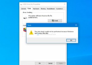 ডিস্ক চেক করা যায়নি কারণ উইন্ডোজ ডিস্ক অ্যাক্সেস করতে পারে না 