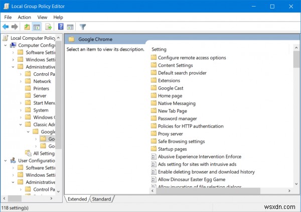 Windows 11/10-এ গোষ্ঠী নীতি ব্যবহার করে Google Chrome কনফিগার করুন 