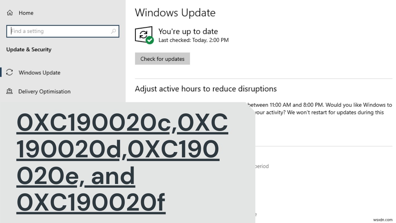 উইন্ডোজ আপগ্রেড ত্রুটির কোড 0xC190020c, 0xC190020d, 0xC190020e বা 0xC190020f ঠিক করুন 