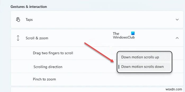 উইন্ডোজ 11/10 এ মাউস এবং টাচপ্যাড স্ক্রোল করার দিকটি কীভাবে বিপরীত করবেন 