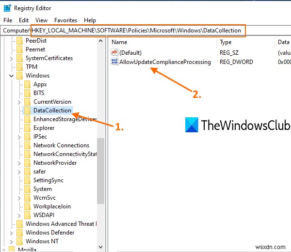 Windows 10-এ আপডেট কমপ্লায়েন্স প্রসেসিং অক্ষম বা সক্ষম করুন 