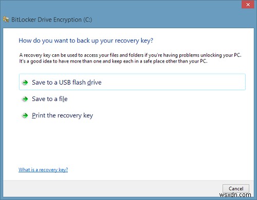 আপনার পুনরুদ্ধার কী BitLocker-এর জন্য এই অবস্থান ত্রুটিতে সংরক্ষণ করা যায়নি 