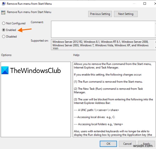 Windows 11/10-এ Run Command (Win+R) বক্স সক্ষম বা নিষ্ক্রিয় করুন 