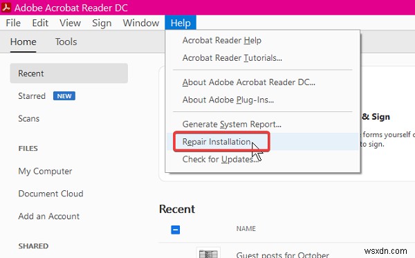 পিডিএফ খোলা, পড়া বা সংরক্ষণ করার সময় Adobe Reader ত্রুটি 109 ঠিক করুন 