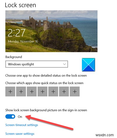 Windows 10-এ সাইন-ইন স্ক্রিনে লক স্ক্রিন ব্যাকগ্রাউন্ড ছবি দেখান সক্ষম বা অক্ষম করুন 