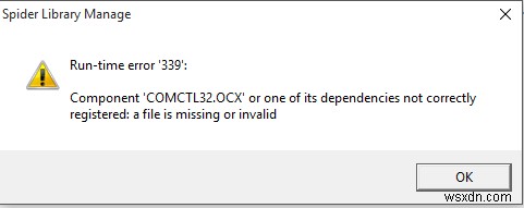 Comctl32.ocx ফাইলটি অনুপস্থিত, সঠিকভাবে নিবন্ধিত নয় বা ভুল ত্রুটি ঠিক করুন 