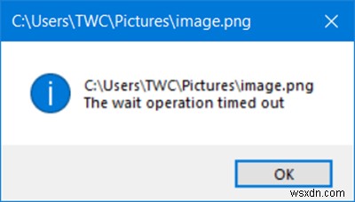 Windows 11/10-এ Pictures খোলার সময় অপেক্ষা অপারেশনের সময় শেষ হয়ে গেছে 