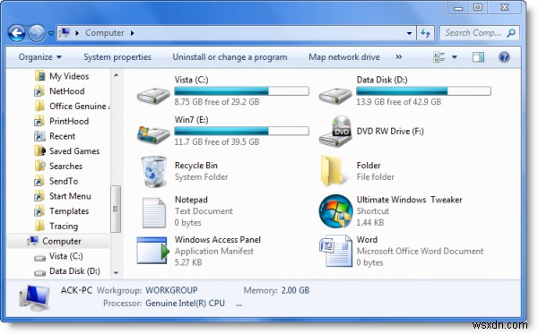 Windows 10 এর এই PC ফোল্ডারে যেকোনো ফাইল, ফোল্ডার, প্রোগ্রাম প্রদর্শন করুন 