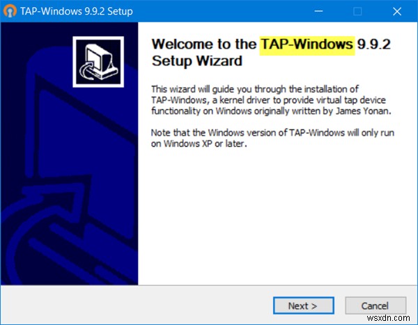 এই সিস্টেমে কোন TAP-Windows অ্যাডাপ্টার ইনস্টল করা নেই 