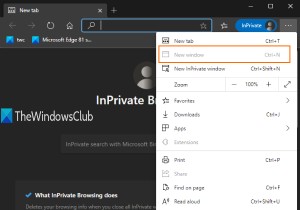 কিভাবে Microsoft Edge সবসময় InPrivate মোডে শুরু করবেন 