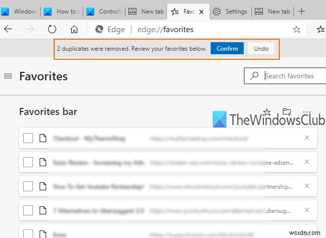 মাইক্রোসফ্ট এজ ব্রাউজারে ডুপ্লিকেট ফেভারিটগুলি কীভাবে সরিয়ে ফেলা যায় 