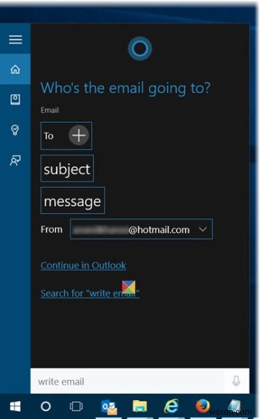 Windows 11/10 এ Cortana ব্যবহার করে ইমেল লিখতে ভয়েস কমান্ড ব্যবহার করুন 