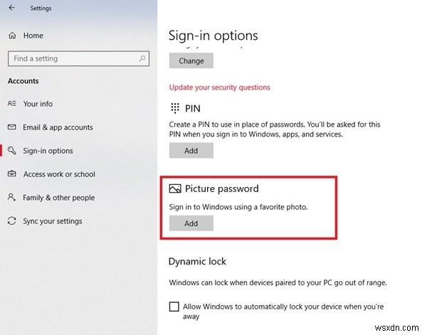 উইন্ডোজ 10 এ কিভাবে পিকচার পাসওয়ার্ড সেট আপ করবেন 