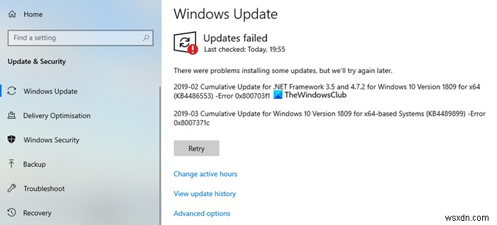 Windows 10 আপডেট ত্রুটি 0x800703F1 ঠিক করুন 