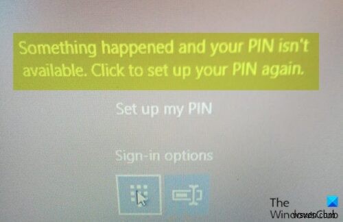 কিছু ঘটেছে এবং Windows 11/10-এ আপনার পিন পাওয়া যাচ্ছে না 