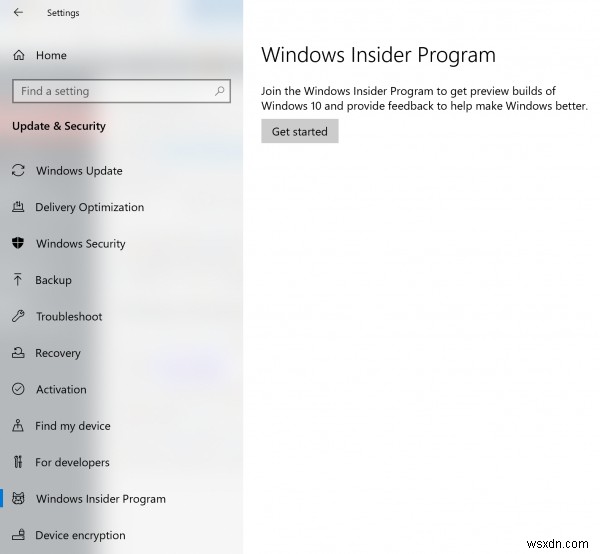 Windows Insider Program পৃষ্ঠাটি অনুপস্থিত বা সেটিংসে দৃশ্যমান নয়৷ 