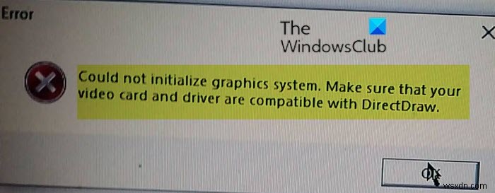 Windows 10 কম্পিউটারে গ্রাফিক্স সিস্টেম আরম্ভ করা যায়নি 