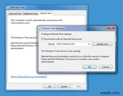 উইন্ডোজ টাইম সার্ভিস কাজ করছে না। সময় সিঙ্ক্রোনাইজেশন ত্রুটি সহ ব্যর্থ হয় 
