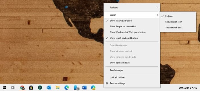 Windows 10 সার্চ বার বা আইকন অনুপস্থিত 