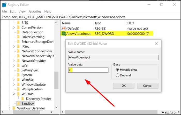 উইন্ডোজ স্যান্ডবক্সে ভিডিও ইনপুট কীভাবে সক্ষম বা নিষ্ক্রিয় করবেন 