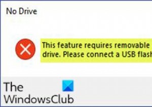 এই বৈশিষ্ট্যটির জন্য অপসারণযোগ্য মিডিয়া প্রয়োজন - Windows 10-এ পাসওয়ার্ড রিসেট ত্রুটি৷ 