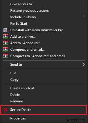 উইন্ডোজ 10-এ কনটেক্সট মেনুতে কীভাবে সিকিউর ডিলিট যোগ করবেন 