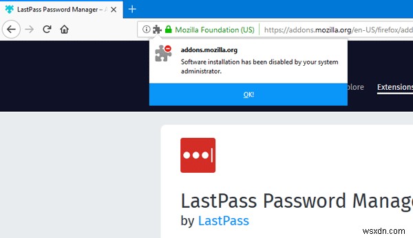 গ্রুপ পলিসি বা রেজিস্ট্রি এডিটর ব্যবহার করে ফায়ারফক্সে অ্যাড-অন ইনস্টলেশন কীভাবে নিষ্ক্রিয় করবেন 
