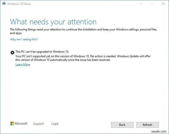 প্যারিটি স্টোরেজ স্পেস সমস্যার কারণে এই পিসিটিকে Windows 10 এ আপগ্রেড করা যাবে না 