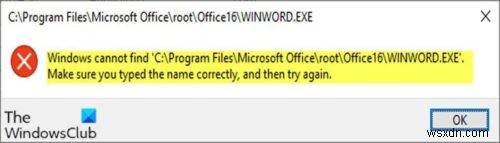 Windows 10-এ অ্যাপ খোলার সময় Windows C:\Program Files ত্রুটি খুঁজে পায় না 