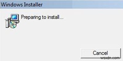 উইন্ডোজ ইন্সটলার পপ আপ বা শুরু হতে থাকে, ইনস্টল করার প্রস্তুতি নিচ্ছে 