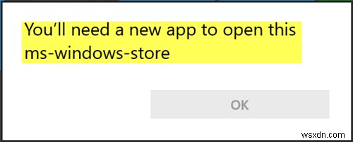 এই ms-windows-store - Windows Store সমস্যাটি খুলতে আপনার একটি নতুন অ্যাপের প্রয়োজন হবে 