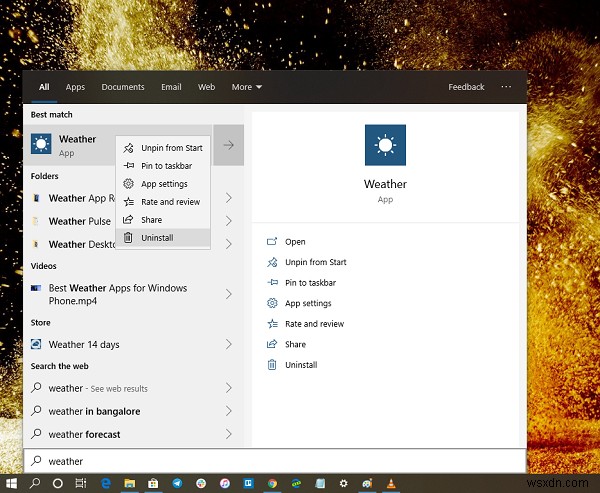উইন্ডোজ 11/10 এ কীভাবে আবহাওয়া অ্যাপ আনইনস্টল করবেন 