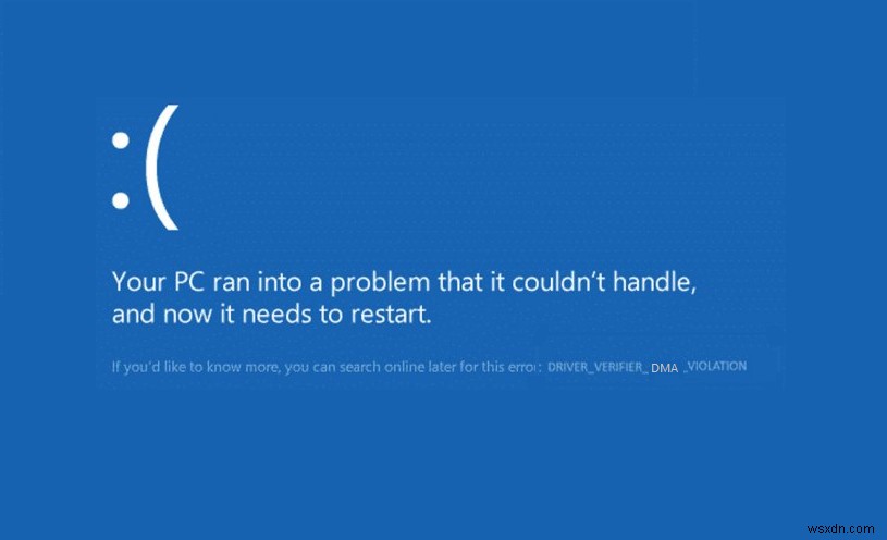 DRIVER_VERIFIER_DMA_VIOLATION Windows 11/10 এ নীল স্ক্রীন ত্রুটি৷ 